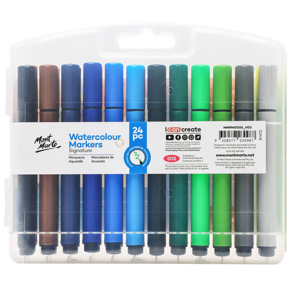MM Colour Markers 24pc in case