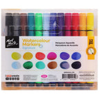 აკვარელის მარკერი ნაკრები 12 ფერი MM Watercolour Markers 12pc Tri Grip in Case