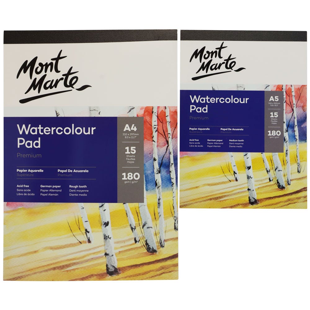 აკვარელის პადი MM Watercolour Pad German Paper A4 180gsm 15sht