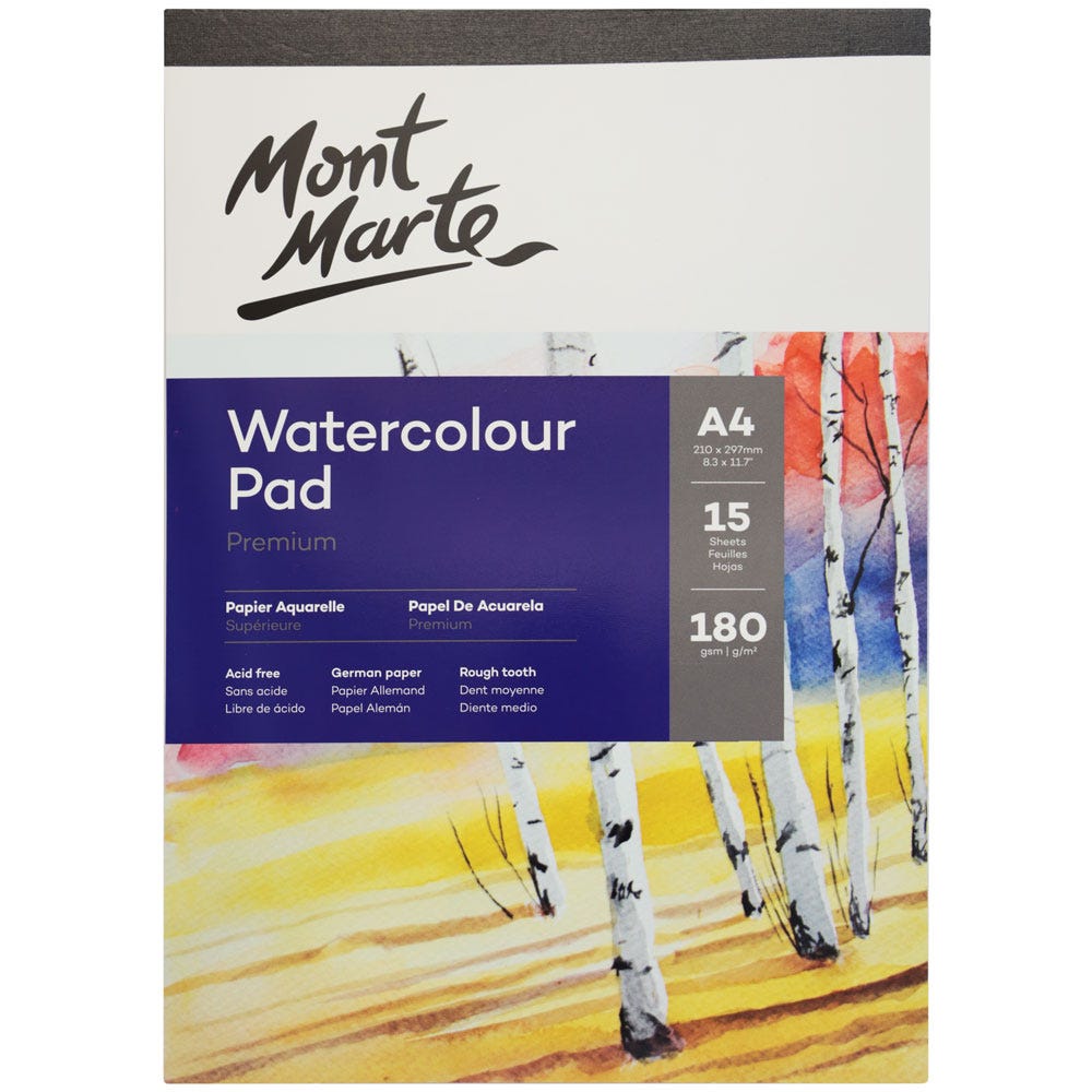 აკვარელის პადი MM Watercolour Pad German Paper A4 180gsm 15sht