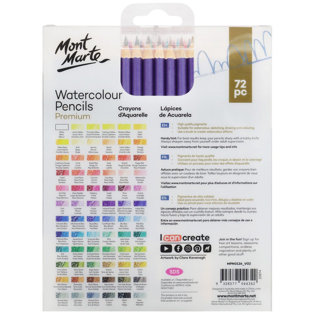 MM Watercolour Pencils 72pc
