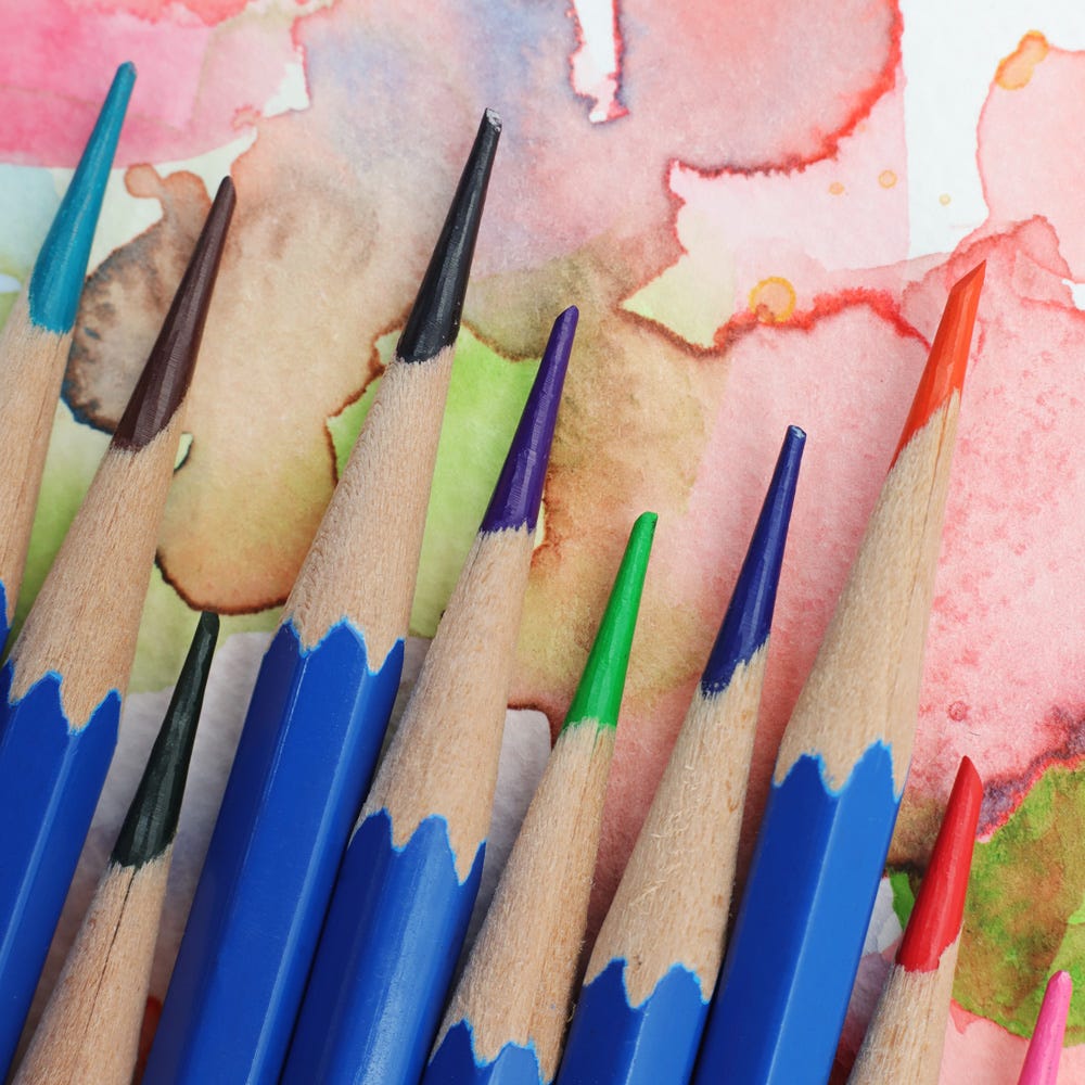 აკვარელის ფანქრები ნაკრები 12 ფერი MM Watercolour Pencils 12pc