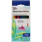 აკვარელის ფანქრები ნაკრები 12 ფერი MM Watercolour Pencils 12pc