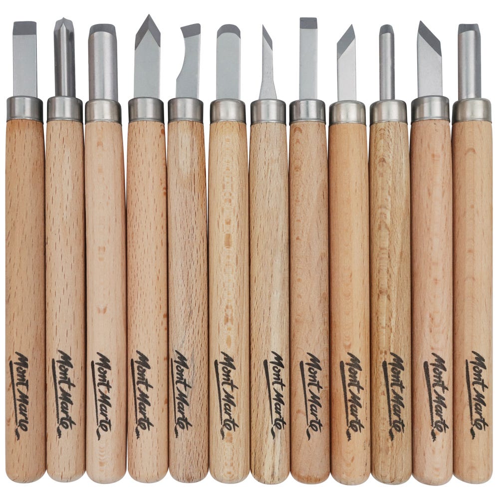 Woodworking tools 12 pieces - MM Wood Carving Set 12pc