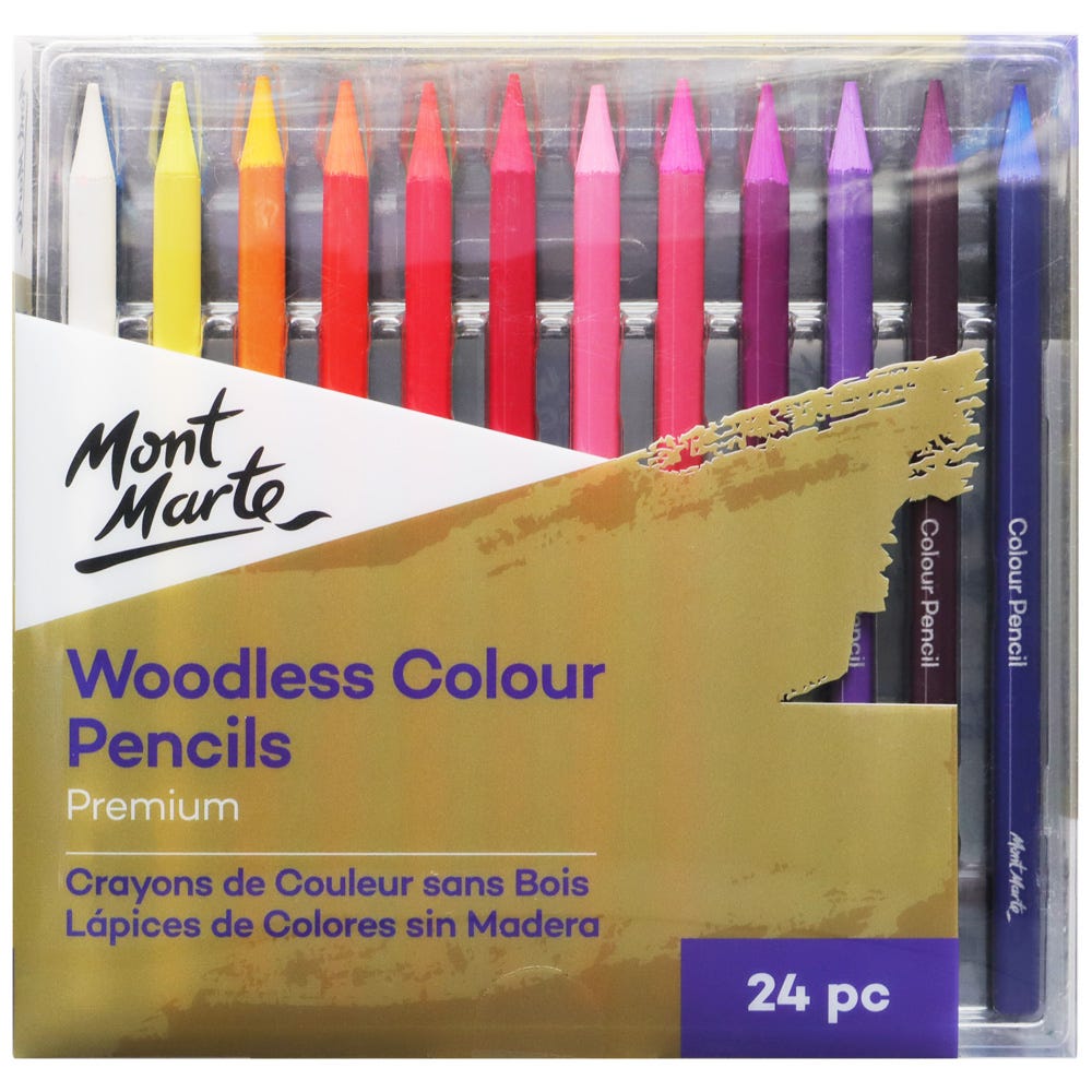 MM Woodless Colour Pencils 24pc