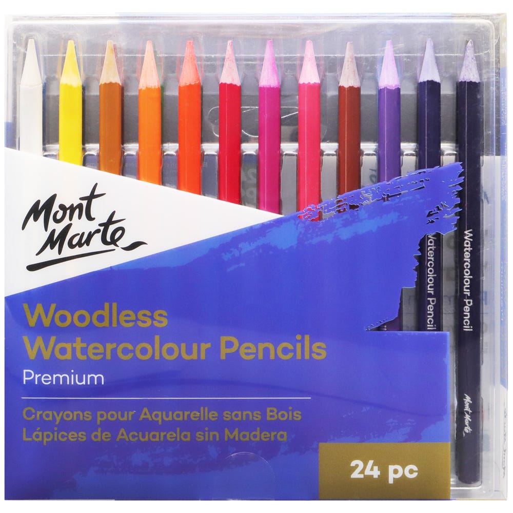 MM Woodless Watercolour Pencils 24pc