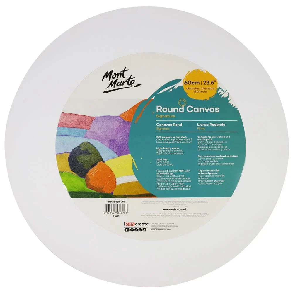 მრგვალი ტილო ქვეჩარჩოზე MM Canvas Round 60cm - LUMINO