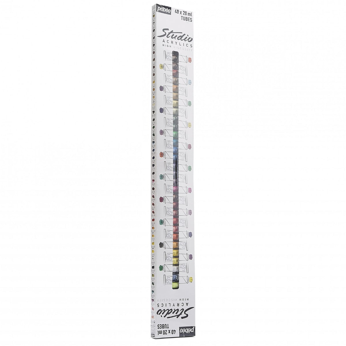 აკრილის საღებავის ნაკრები 40 ფერი STUD ACRYL HV PACK 40T20ML