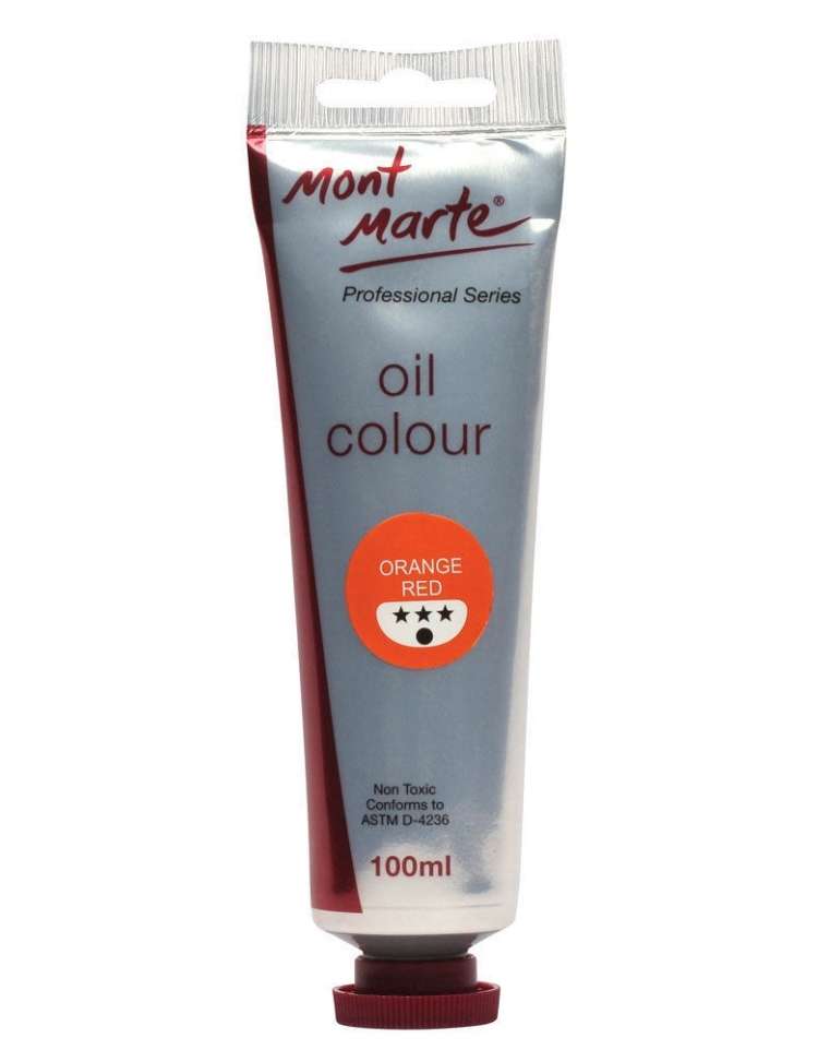 Oil paint MM Oil Paint 100mls - Orange Red