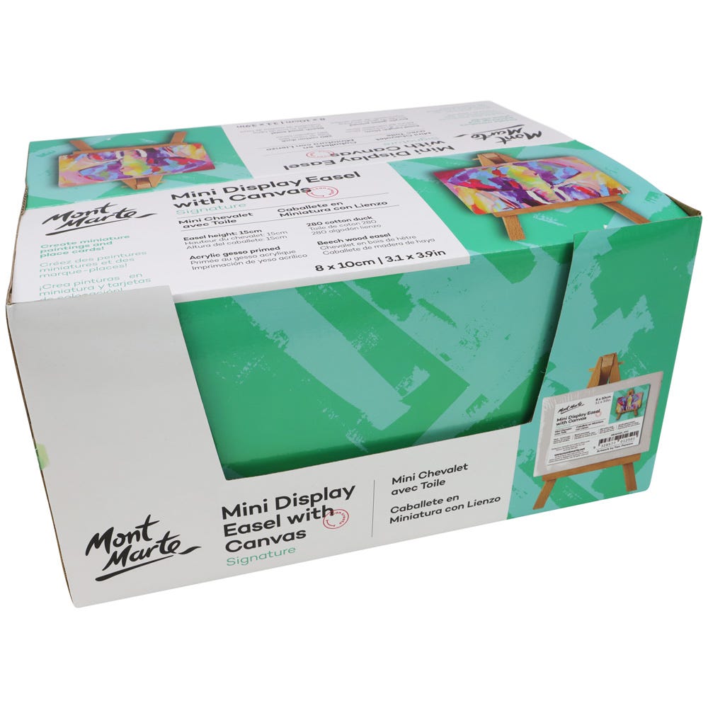 პატარა მინიატურული მოლბერტი MM Mini Display Easel w/Canvas 8x10cm - ARTISTA