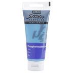 Pebeo Studio Acrylics 100ml Phosphorescent Gel Blue