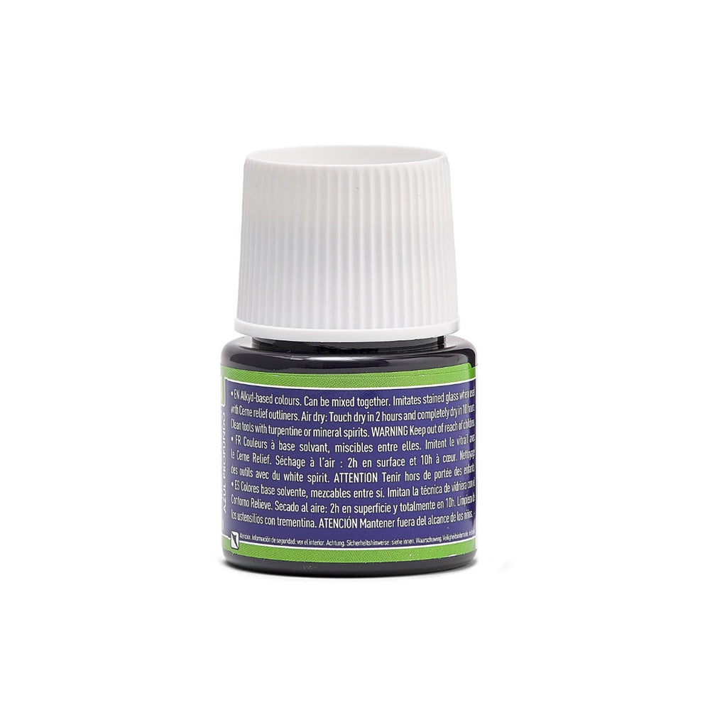 ვიტრაჟის საღებავი 45მლ - Pebeo Vitrail 45ml Deep Blue (გამჭვირვალე მინის საღებავი)