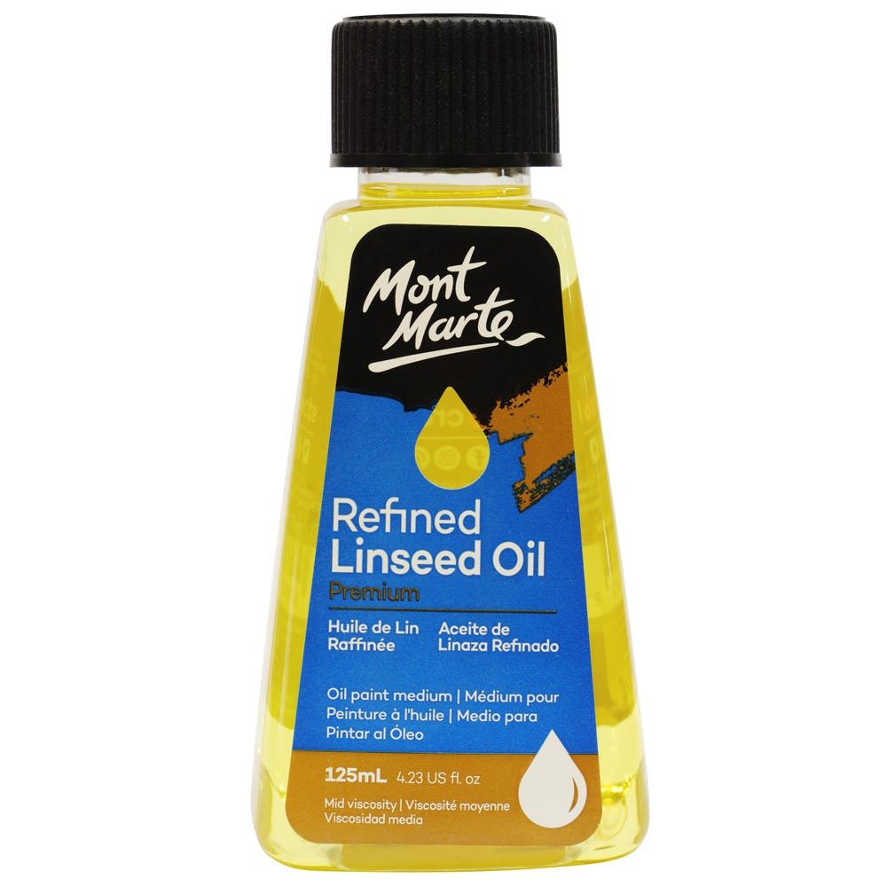 სელის ზეთი 125მლ (რაფინირებული) Refined Linseed Oil 125ml - ARTISTA