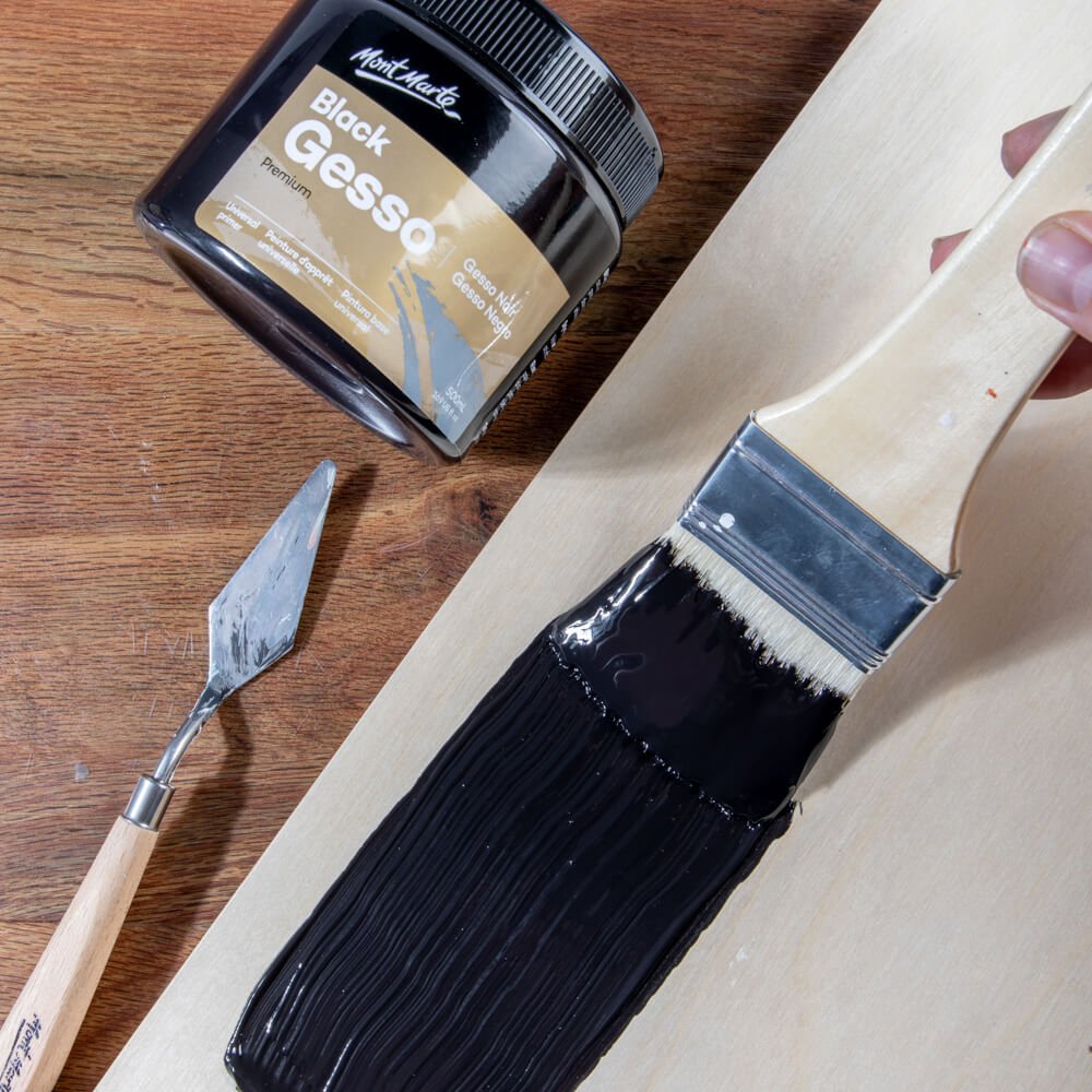შავი გრუნტი / ჯესო MM Black Gesso Tub 500ml - ARTISTA