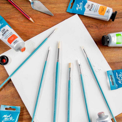 სინთეთიკური და ჯაგარის ფუნჯების ნაკრები ზეთის საღებავისთვის Gallery Series Brush Set Oils 6pc BMHS0019 - ARTISTA