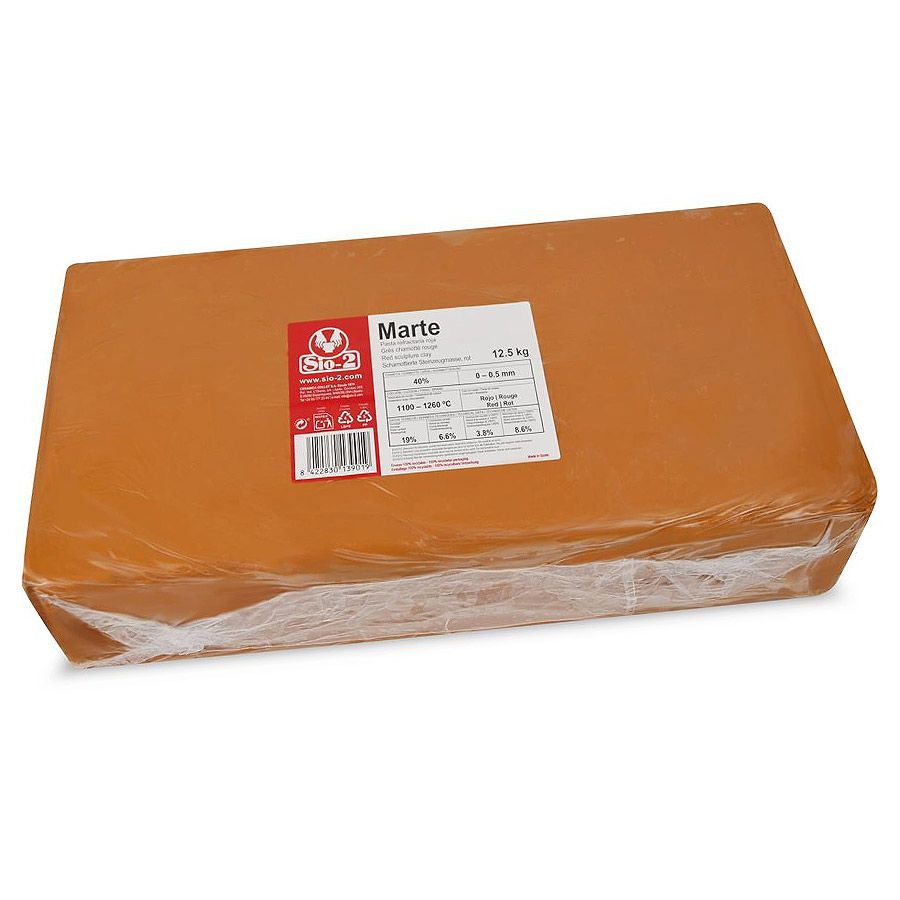 SIO-2 MARTE 12kg/0-0.5გროგით/წითელი სკულპტურა 12კგ/ღუმელში გამოწვის დიაპაზონი1100-1260C°