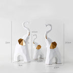დეკორი სპილო - elephant animal statue kit set 3 gold ear arts sculpture