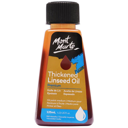 სქელი სელის ზეთი (არარაფინირებული) - MM Thickened Linseed Oil 125ml - ARTISTA