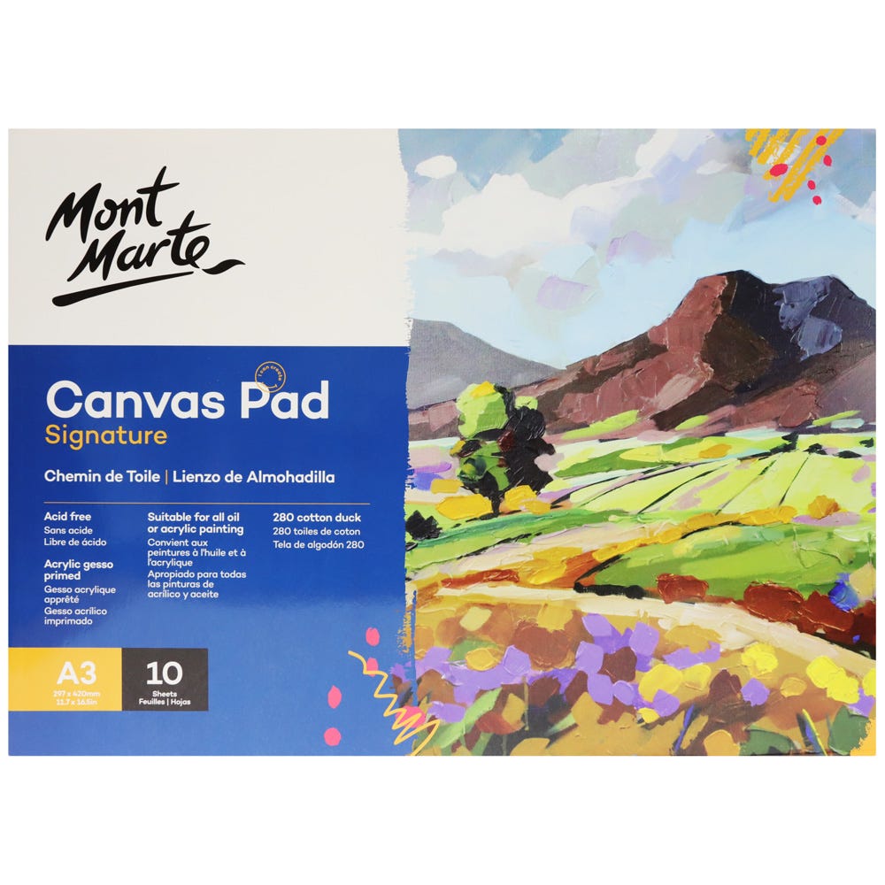 ტილოს რვეული / ალბომი Canvas Pad 10 Sheet A3 - ARTISTA