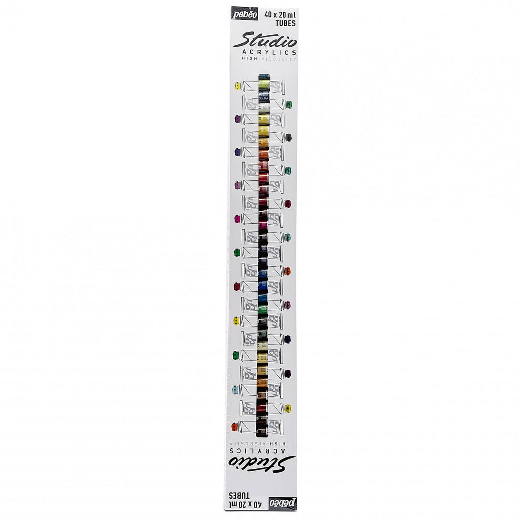 აკრილის საღებავის ნაკრები 40 ფერი STUD ACRYL HV PACK 40T20ML
