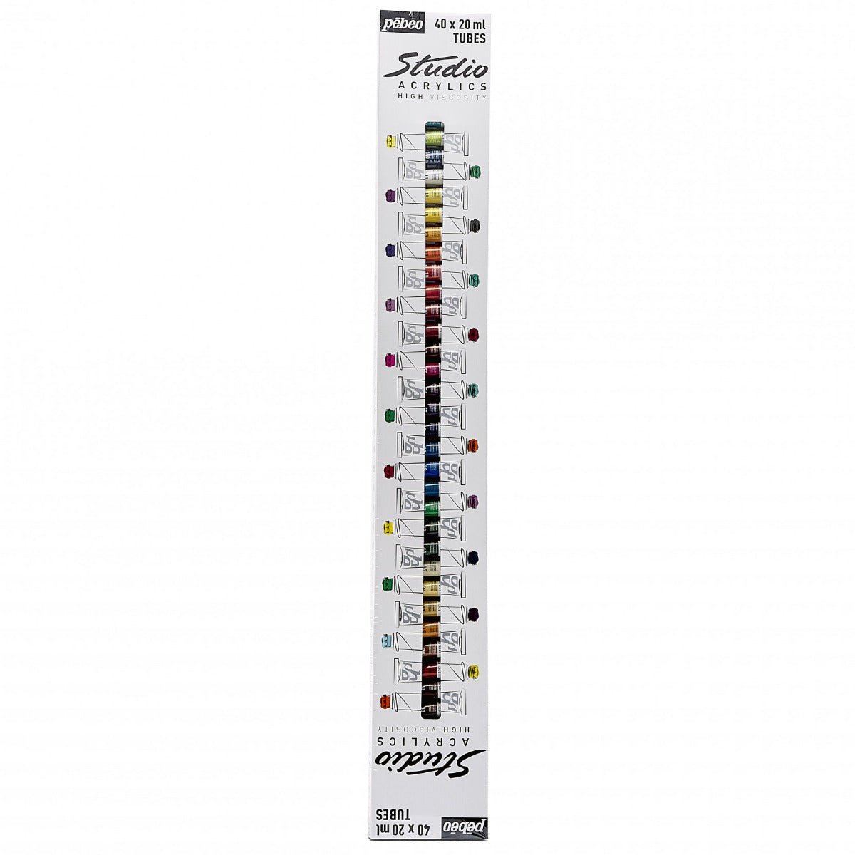 აკრილის საღებავის ნაკრები 40 ფერი STUD ACRYL HV PACK 40T20ML