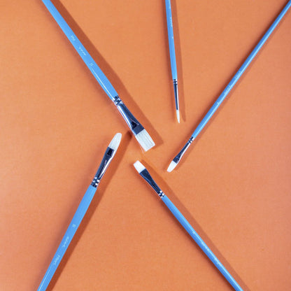 ზეთის ფუნჯები სინთეთიკური და ჯაგარის ნაკრები MM Gallery Series Brush Set Oils 5pc BMHS0020 - ARTISTA