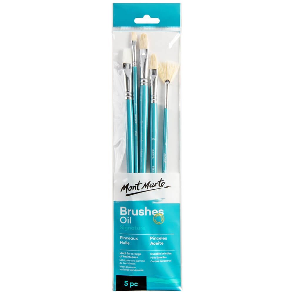 ზეთის ფუნჯების ნაკრები 5 ცალი MM Gallery Series Brush Set Oils 5pc BMHS0024 - ARTISTA