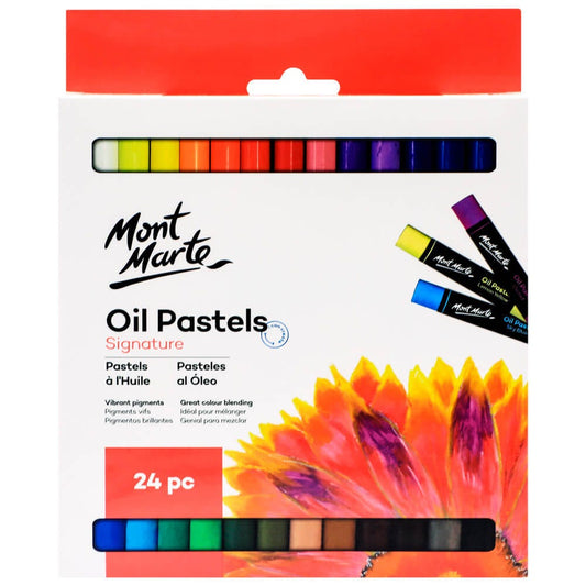 ზეთის პასტელები ნაკრები 24 ფერი MM Oil Pastels 24pc - ARTISTA
